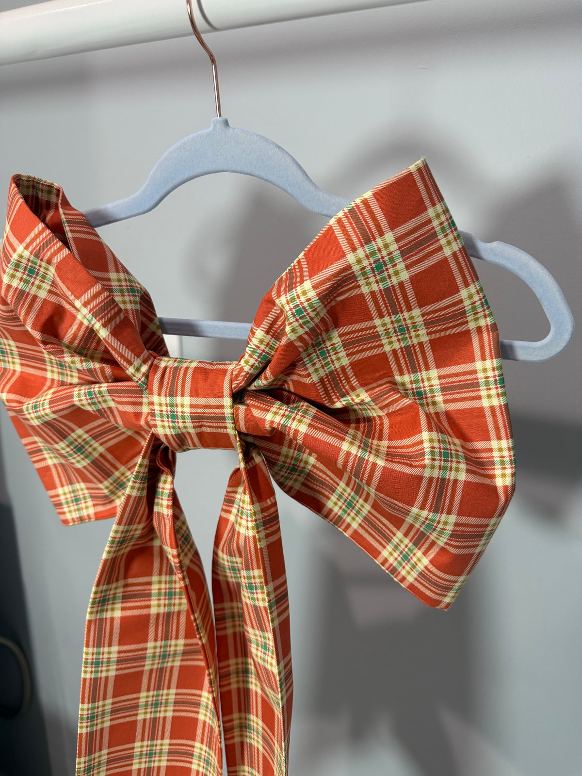 Lula’s Whimsical Bows “Orange & Green Fall Plaid”
