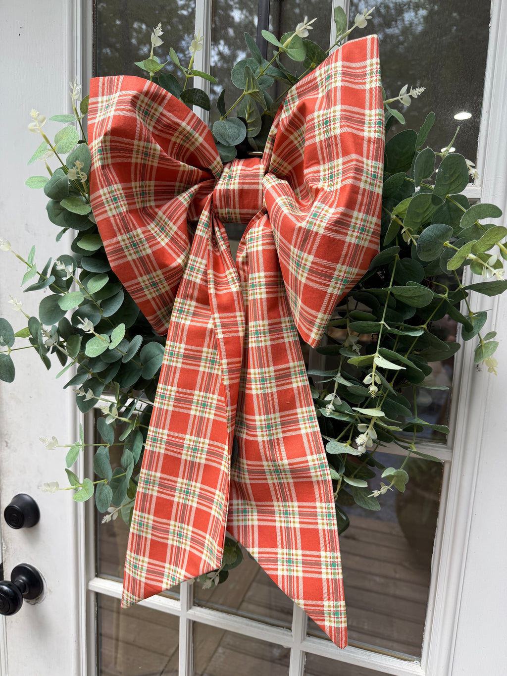 Lula’s Whimsical Bows “Orange & Green Fall Plaid”