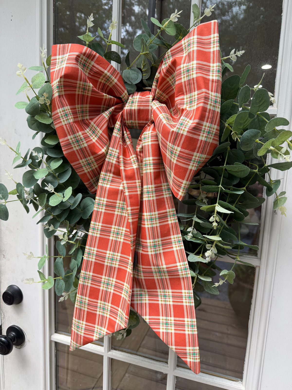Lula’s Whimsical Bows “Orange & Green Fall Plaid”