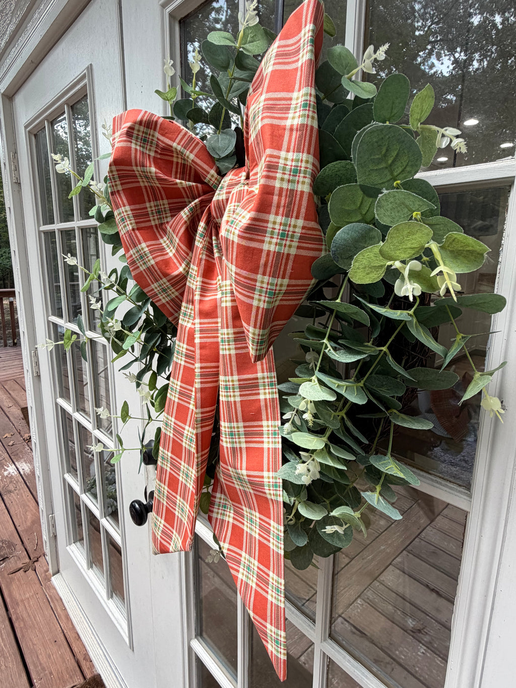 Lula’s Whimsical Bows “Orange & Green Fall Plaid”