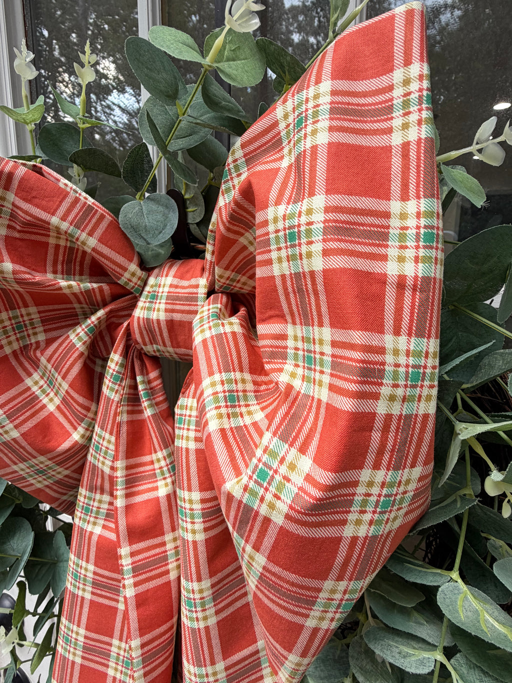 Lula’s Whimsical Bows “Orange & Green Fall Plaid”