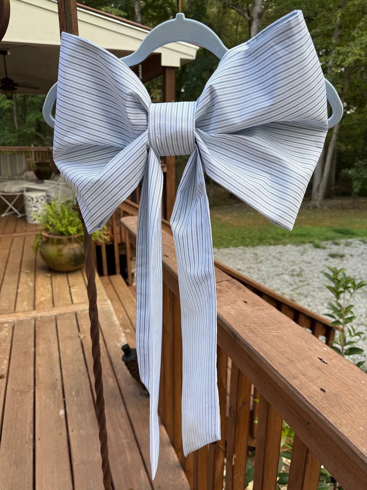 Lula’s Whimsical Bows “Bespoke Blue Stripe”